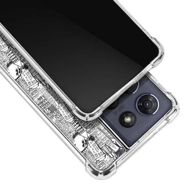 Disney Mickey Mouse Cityscape Sketch Moto G 5G (2025) Clear Case