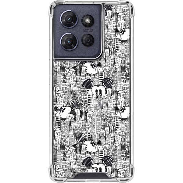 Disney Mickey Mouse Cityscape Sketch Moto G Play 5G (2025) Clear Case