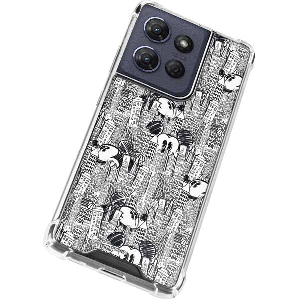 Disney Mickey Mouse Cityscape Sketch Moto G Play 5G (2025) Clear Case