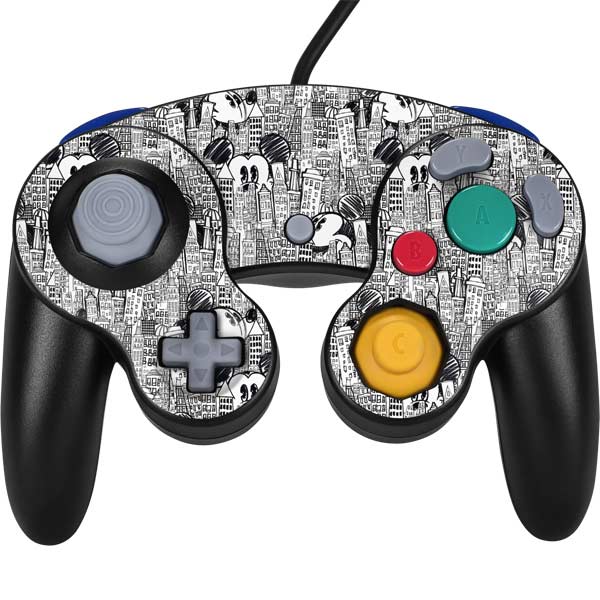 Disney Mickey Mouse Cityscape Sketch Nintendo Skins