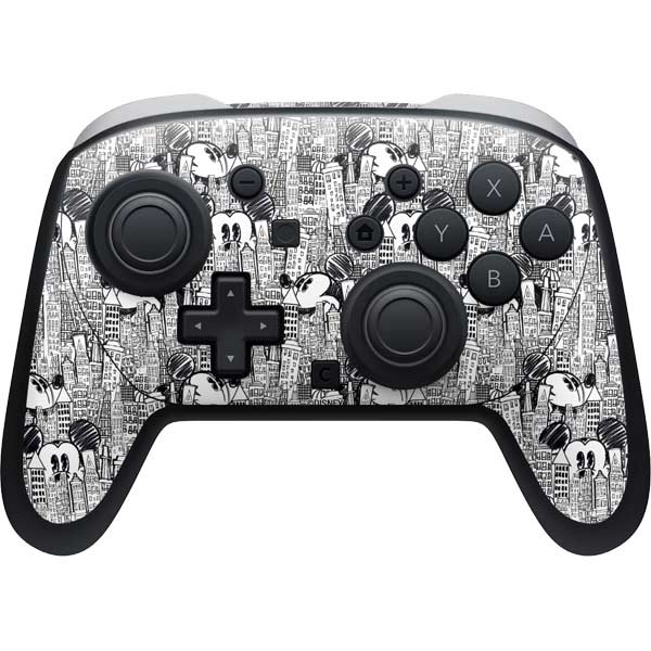 Disney Mickey Mouse Cityscape Sketch Nintendo Skins