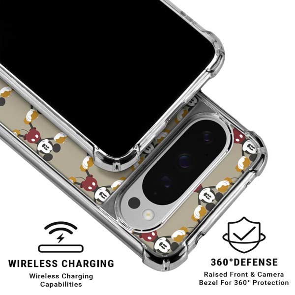 Disney Mickey Mouse Pattern Formation Google Pixel 10 Pro XL Clear Case