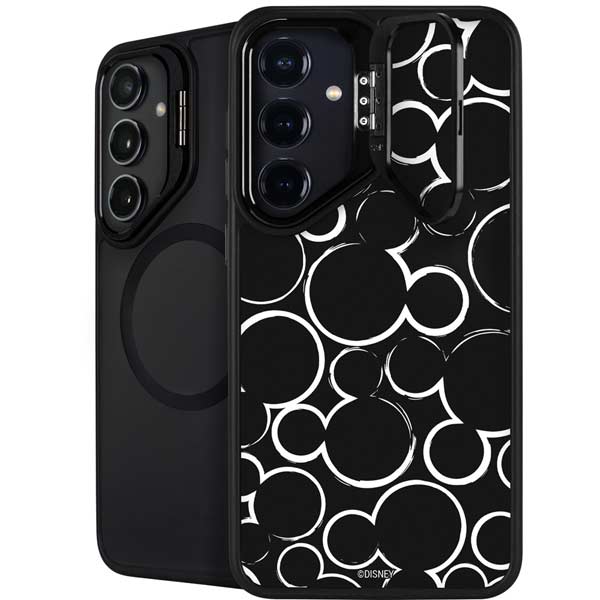 Disney Mickey Mouse Logo Pattern Galaxy S25 Plus Kickstand Case