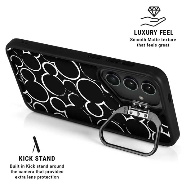 Disney Mickey Mouse Logo Pattern Galaxy S24 Ultra Kickstand Case
