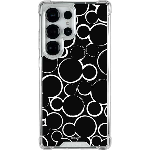 Disney Mickey Mouse Logo Pattern Galaxy S25 Ultra Clear Case