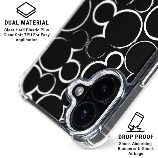 Disney Mickey Mouse Logo Pattern iPhone 16 Plus MagSafe Case