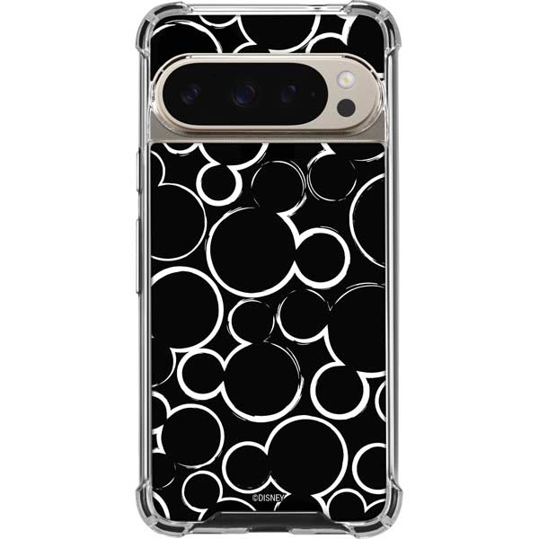 Disney Mickey Mouse Logo Pattern Pixel 9 Pro XL Clear Case