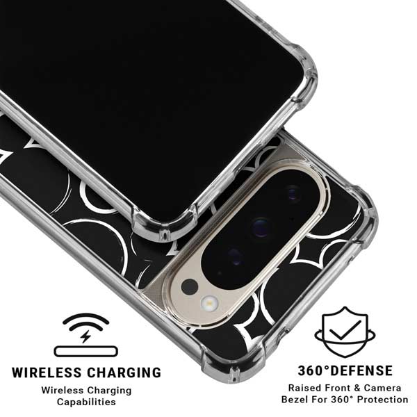 Disney Mickey Mouse Logo Pattern Pixel 9 Pro XL Clear Case