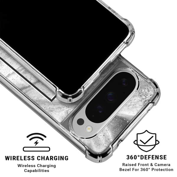 Disney Mickey Mouse Shape on Marble Google Pixel 10 Pro XL Clear Case