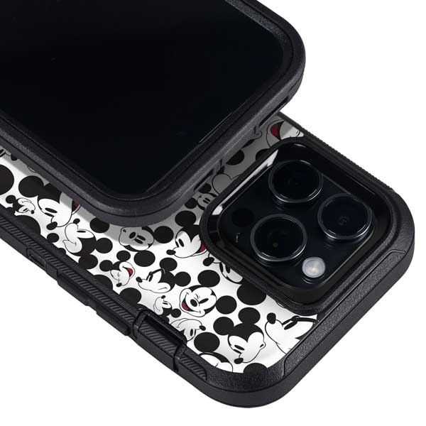 Disney Mickey Mouse Face Pattern Otterbox Defender iPhone Skin