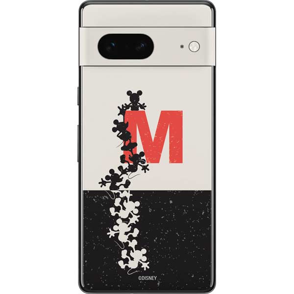 Disney Mickey Mouse Stacked Silhouette Split Pixel Skins
