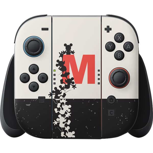 Disney Mickey Mouse Stacked Silhouette Split Nintendo Skins