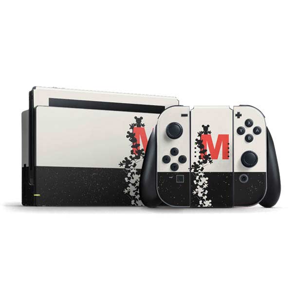 Disney Mickey Mouse Stacked Silhouette Split Nintendo Skins