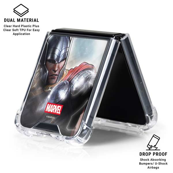 Marvel Thor Mighty Thor Galaxy Z Flip7 Clear Case