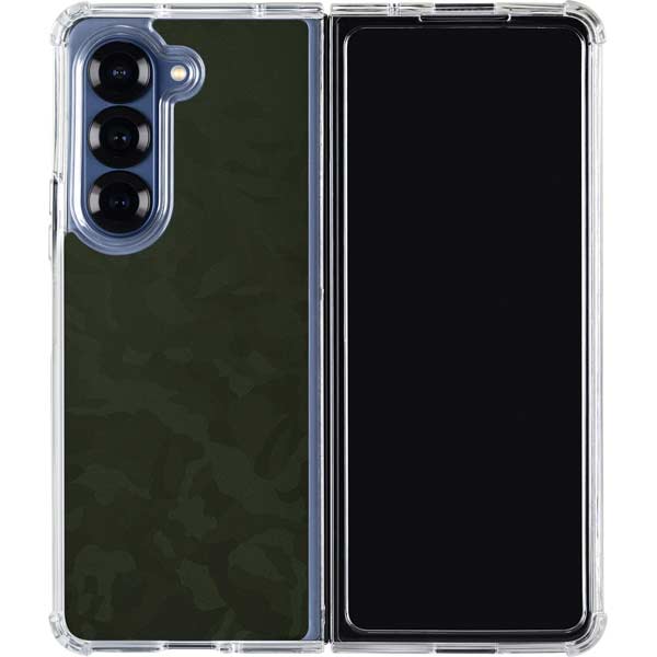 Military Green Shadow Camo Galaxy Z Fold7 Clear Case