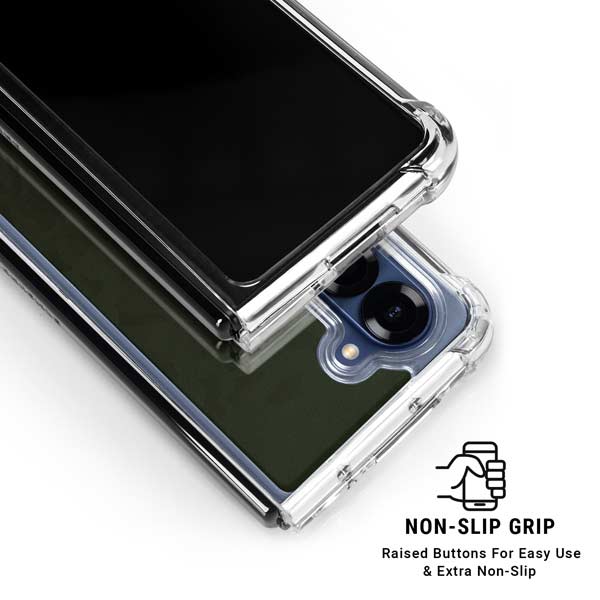 Military Green Shadow Camo Galaxy Z Fold7 Clear Case