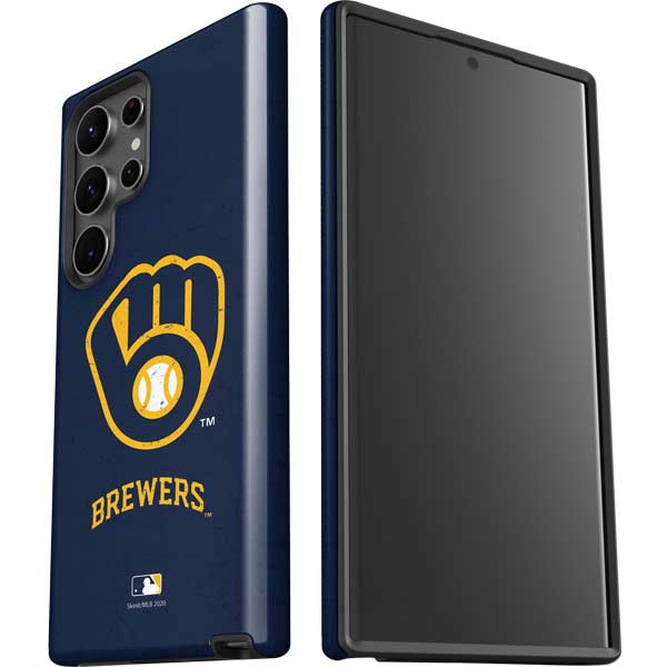 MLB Milwaukee Brewers - Solid Distressed Galaxy S23 Ultra Pro Case