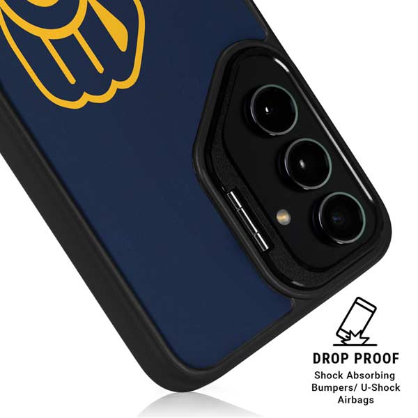 MLB Milwaukee Brewers - Solid Distressed Galaxy S26 Ultra Kickstand Case