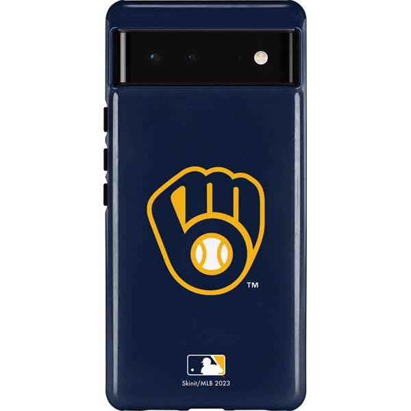 MLB Milwaukee Brewers - Solid Distressed Pixel Cases