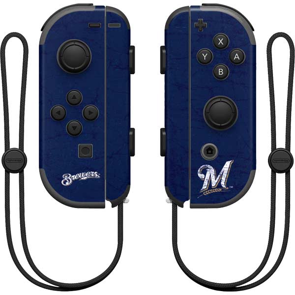 MLB Milwaukee Brewers - Solid Distressed Nintendo Skins
