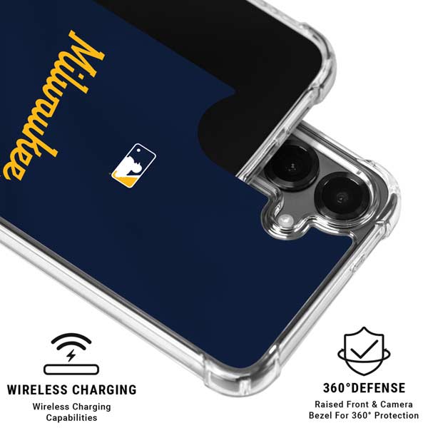MLB Milwaukee Brewers Alternate/Away Jersey Galaxy S26 Clear Case