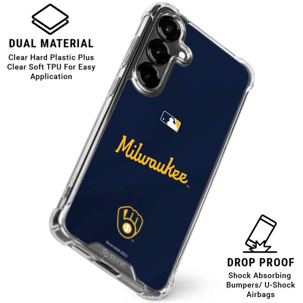 MLB Milwaukee Brewers Alternate/Away Jersey Galaxy S26 Clear Case