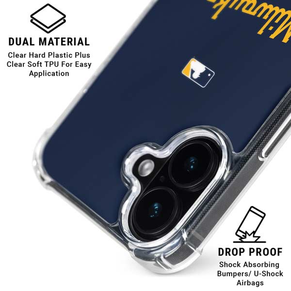 MLB Milwaukee Brewers Alternate/Away Jersey iPhone 17 Clear Case