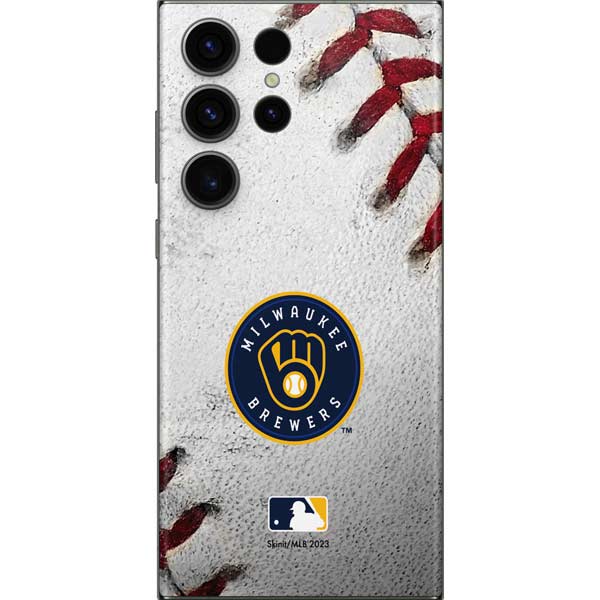 MLB Milwaukee Brewers Game Ball Galaxy Skins