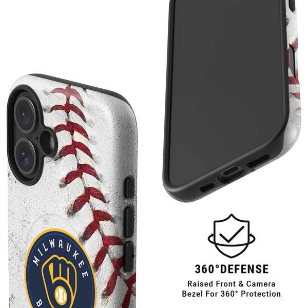 MLB Milwaukee Brewers Game Ball iPhone 16 Magsafe Impact Case