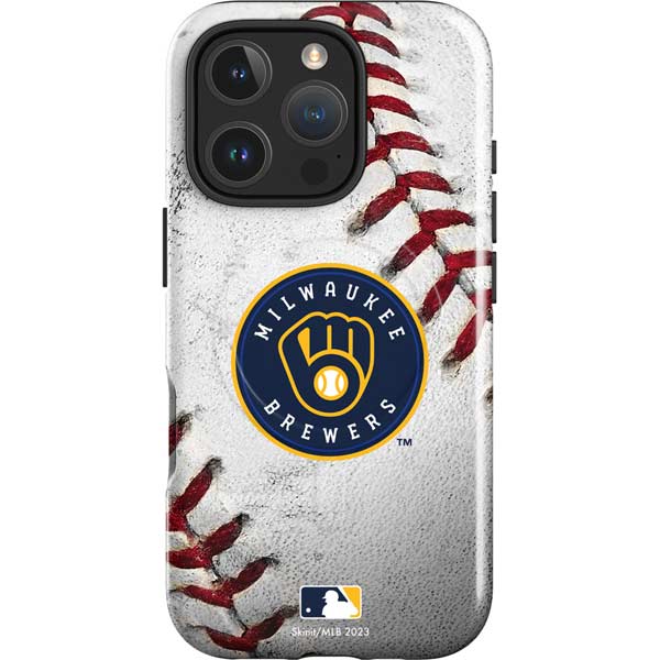 MLB Milwaukee Brewers Game Ball iPhone 16 Pro Max Magsafe Impact Case