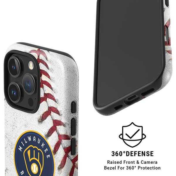 MLB Milwaukee Brewers Game Ball iPhone 16 Pro Max Magsafe Impact Case