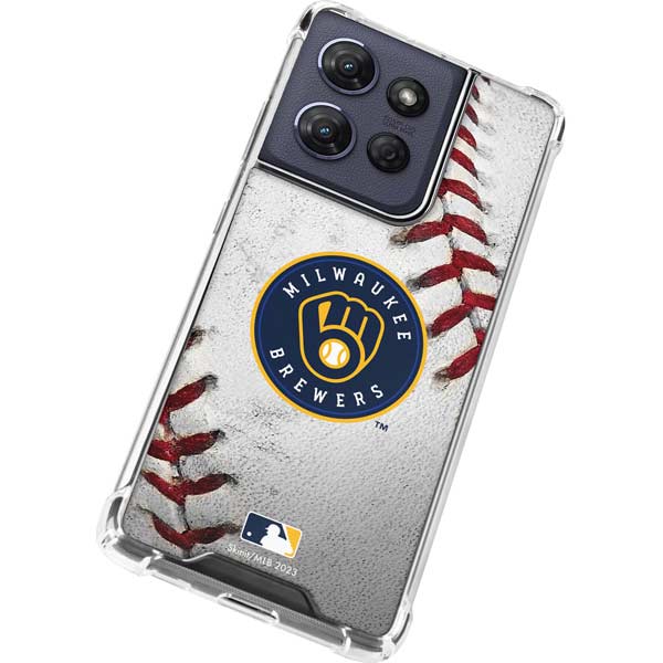 MLB Milwaukee Brewers Game Ball Moto G 5G (2025) Clear Case