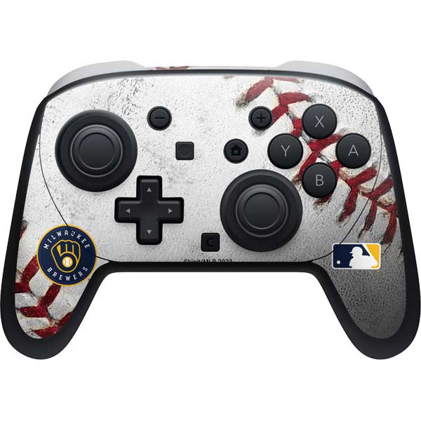 MLB Milwaukee Brewers Game Ball Nintendo Switch 2 (2025) Pro Controller Skin