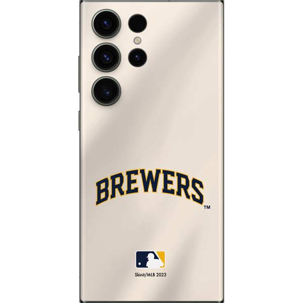 MLB Milwaukee Brewers Home Jersey Galaxy Skins