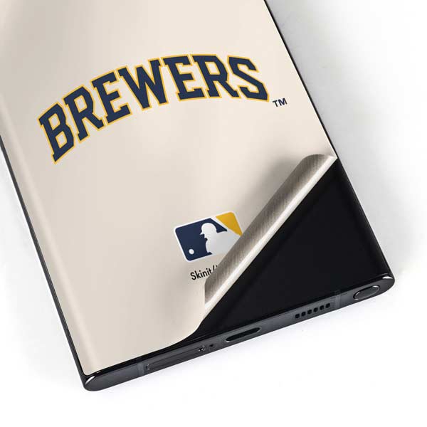 MLB Milwaukee Brewers Home Jersey Galaxy Skins