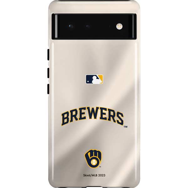 MLB Milwaukee Brewers Home Jersey Pixel Cases