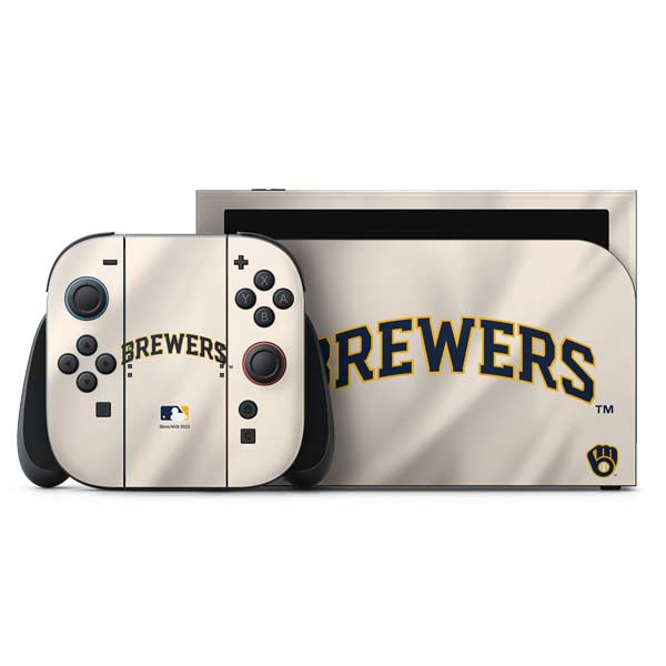 MLB Milwaukee Brewers Home Jersey Nintendo Skins