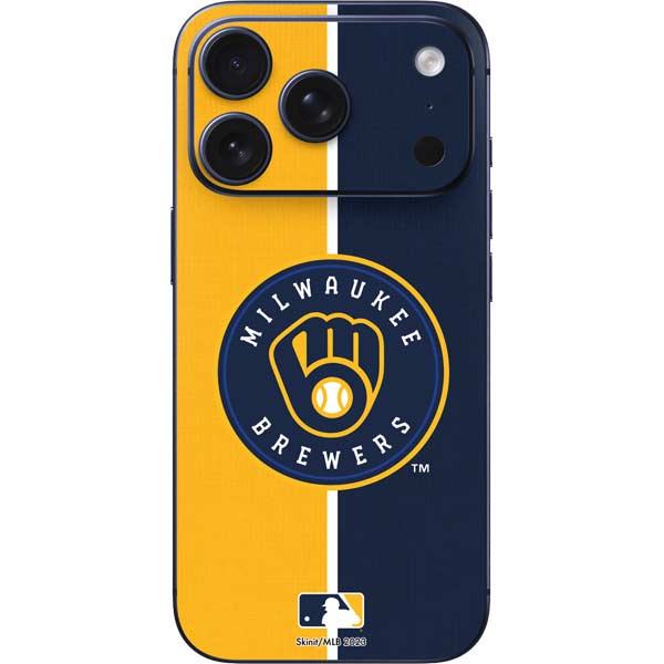 MLB Milwaukee Brewers Split iPhone 17 Pro Skin