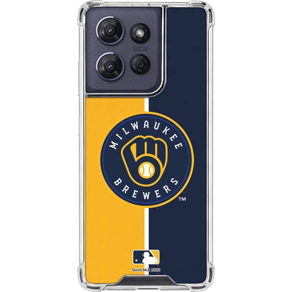 MLB Milwaukee Brewers Split Moto G Power 5G (2025) Clear Case