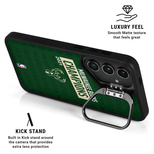 NBA Milwaukee Bucks 2021 Champions Galaxy S26 Plus Kickstand Case