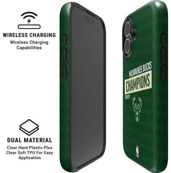 NBA Milwaukee Bucks 2021 Champions iPhone 16 Magsafe Impact Case