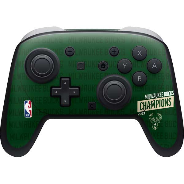 NBA Milwaukee Bucks 2021 Champions Nintendo Switch 2 (2025) Pro Controller Skin