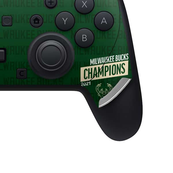 NBA Milwaukee Bucks 2021 Champions Nintendo Switch 2 (2025) Pro Controller Skin