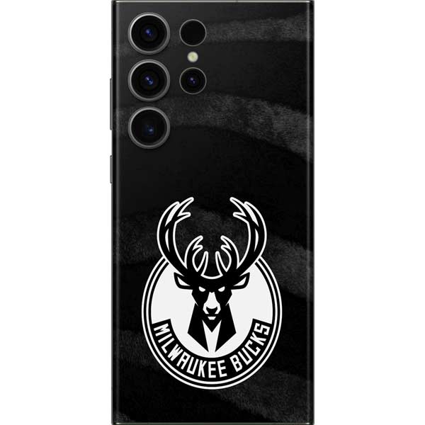 NBA Milwaukee Bucks Animal Print Black Galaxy Skins