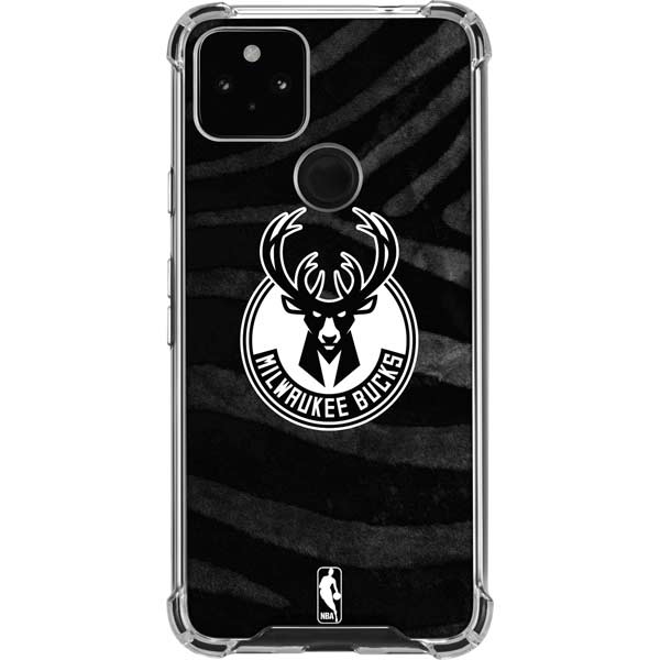 NBA Milwaukee Bucks Animal Print Black Pixel Cases