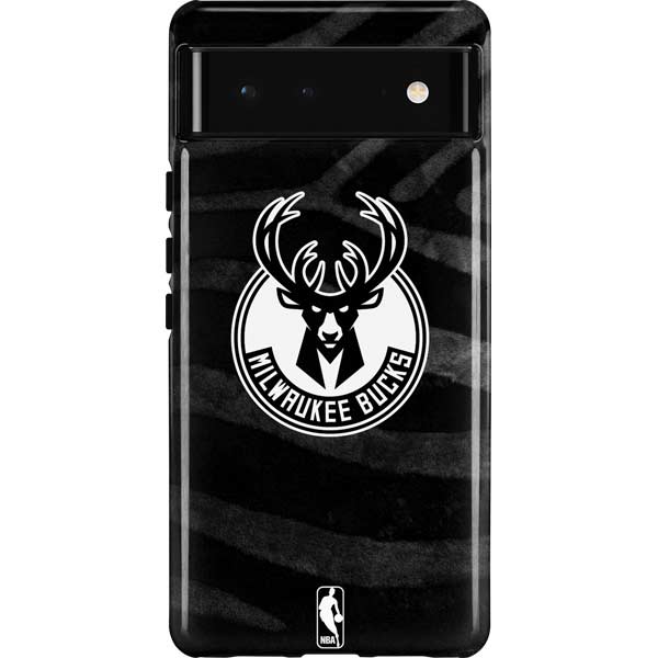 NBA Milwaukee Bucks Animal Print Black Pixel Cases