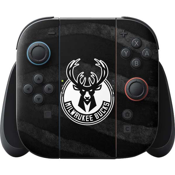 NBA Milwaukee Bucks Animal Print Black Nintendo Skins