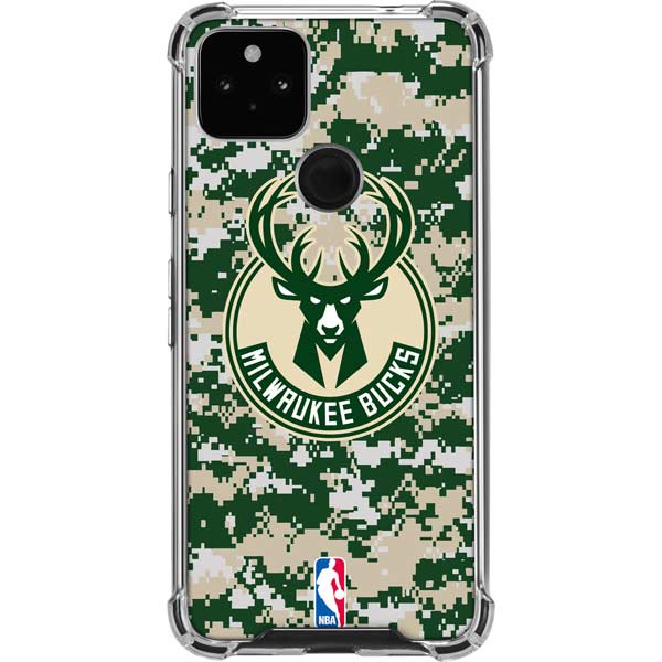 NBA Milwaukee Bucks Camo Digi Pixel Cases