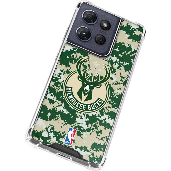 NBA Milwaukee Bucks Camo Digi Moto G Play 5G (2025) Clear Case