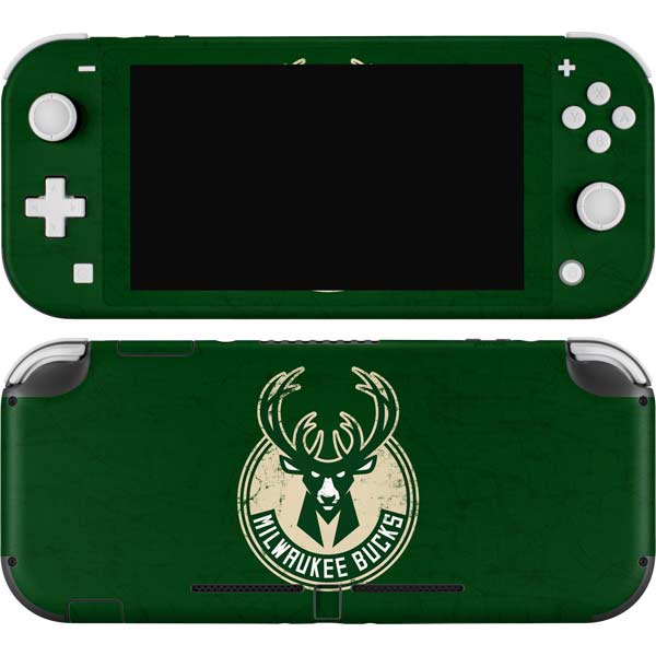 NBA Milwaukee Bucks Green Distressed Nintendo Skins